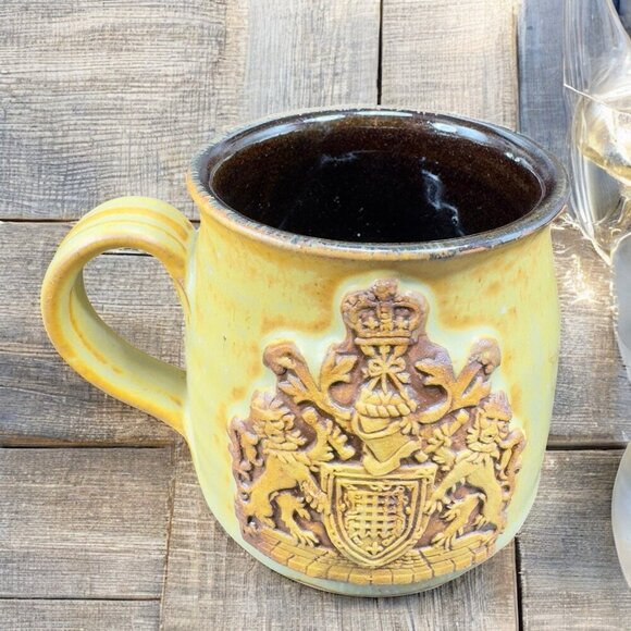 Handcrafted Stonebridge Stoneware Pottery Mug With English Crest Coffee Mug Cup - Picture 1 of 12